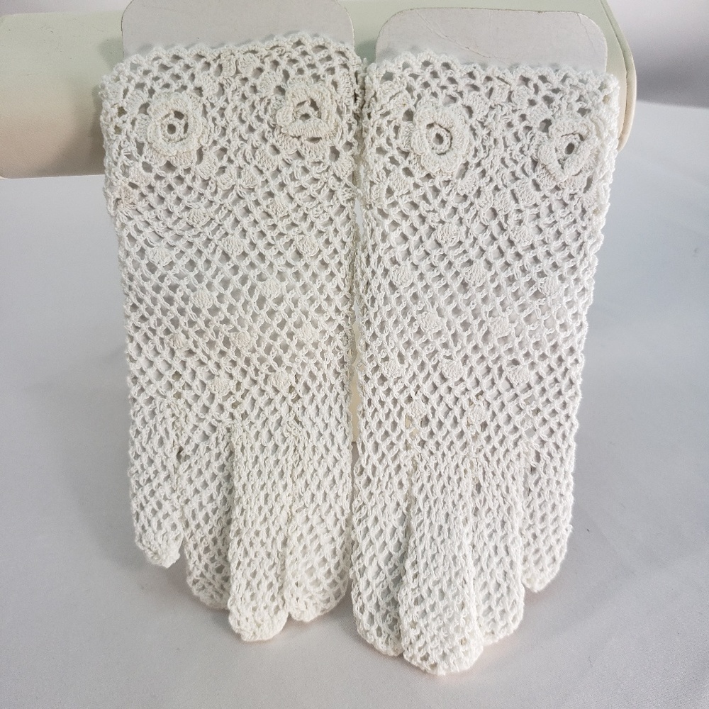 3 PAIRS US ANGEL CROCHET WHITE GLOVE G8 SMALL